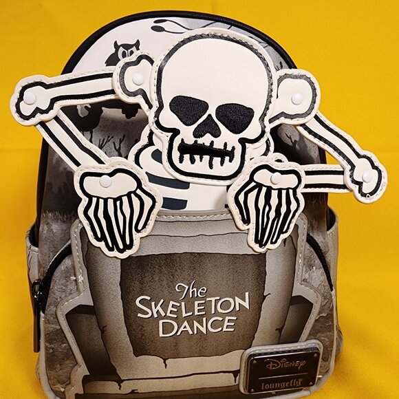 Loungefly Disney The Skeleton Dance Glow in Dark Mini Backpack Silly Symphony - Picture 6 of 15